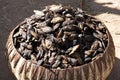 Basket of dried fish.