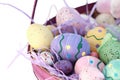 Basket of Easter Egg Royalty Free Stock Photo