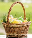 Basket with Easter eggs