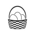 Basket with Easter eggs icon Royalty Free Stock Photo