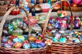 Basket with Easter eggs market in Vienna