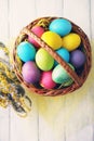 Basket with Easter eggs