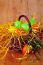 Basket Easter Spring egg Royalty Free Stock Photo