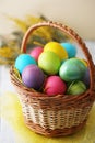 Basket with eggs