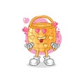 Basket fallin love vector. cartoon character Royalty Free Stock Photo