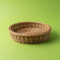 Basket features a raised rim and interlaced design showcasing natural Royalty Free Stock Photo