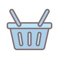 Basket fill inside vector icon which can easily modify or edit