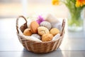 basket filled with assorted sprouted bread rolls Royalty Free Stock Photo