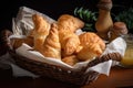 basket of flaky puff pastries and turnovers, ready to be enjoyed by sweet tooths