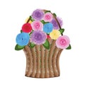 Basket of flowers Royalty Free Stock Photo