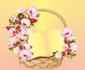 Basket with flowers