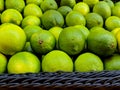 Basket of Fresh, Ripe, Juicy Organic Limes