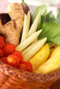 Basket of fresh vegetables Royalty Free Stock Photo