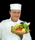 Basket Of Fruit Chef Royalty Free Stock Photo