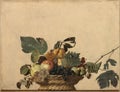 Basket of Fruit painted by Caravaggio