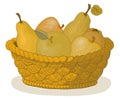 Basket with fruits