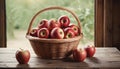 Basket full of fresh apples