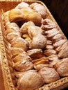 Basket full of fresh baked pastry Royalty Free Stock Photo