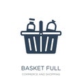 basket full icon in trendy design style. basket full icon isolated on white background. basket full vector icon simple and modern