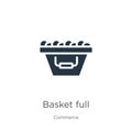 Basket full icon vector. Trendy flat basket full icon from commerce and shopping collection isolated on white background. Vector Royalty Free Stock Photo