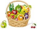 Basket of happy fruit