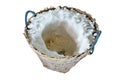 Basket for harvesting salt in salt farm
