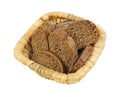 Basket Honey Brown Bread Slices Royalty Free Stock Photo