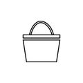 basket icon. Element of simple icon for websites, web design, mobile app, info graphics. Thin line icon for website design and dev Royalty Free Stock Photo