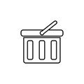 basket icon. Element of simple icon for websites, web design, mobile app, info graphics. Thin line icon for website design and dev Royalty Free Stock Photo