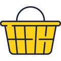 Basket icon market shop food cart vector Royalty Free Stock Photo