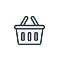 basket icon vector from ecommerce and shopping concept. Thin line illustration of basket editable stroke. basket linear sign for