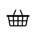 Basket icon. Vector isolated icon. Online shopping sign or symbol. Buy shop Royalty Free Stock Photo