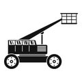 Basket lift truck icon, simple style Royalty Free Stock Photo