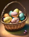 A basket of magic easter eggs