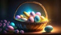 A basket of magic easter eggs