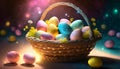 A basket of magic easter eggs