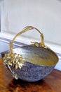 Basket metal ornament in Grand Dining Room - Cardiff Castle Wales