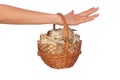 Basket with money