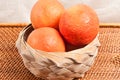 basket of organic grapefruits