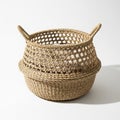 The basket is placed on a plain white background highlighting its Royalty Free Stock Photo