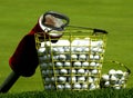 Basket of Practice Golf Balls Royalty Free Stock Photo