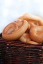 Basket of Pretzel Rolls