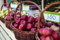 Basket with red apples Royalty Free Stock Photo