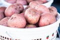 Basket of Red Potatos at Farmers Market Royalty Free Stock Photo