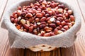 Basket with roasted peanuts Royalty Free Stock Photo