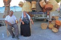 Basket seller family, Greece