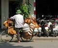 Basket Seller in Hanoi, Vietnam