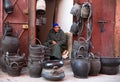 Basket seller in Marrakesh