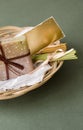 Basket with Soap and Aromatic Sticks