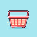 Basket Store Icon Vector Logo Template Illustration Design